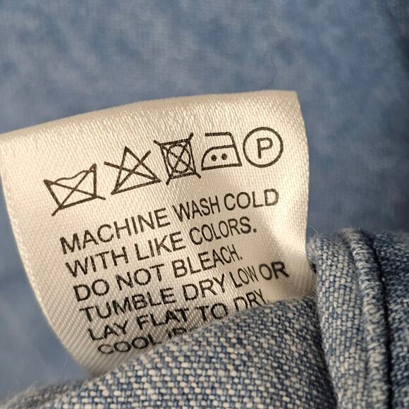 Shades of Grey by Micah Cohen Chambray Button Up Shirt Size XXS Casual Cotton - Picture 7 of 8